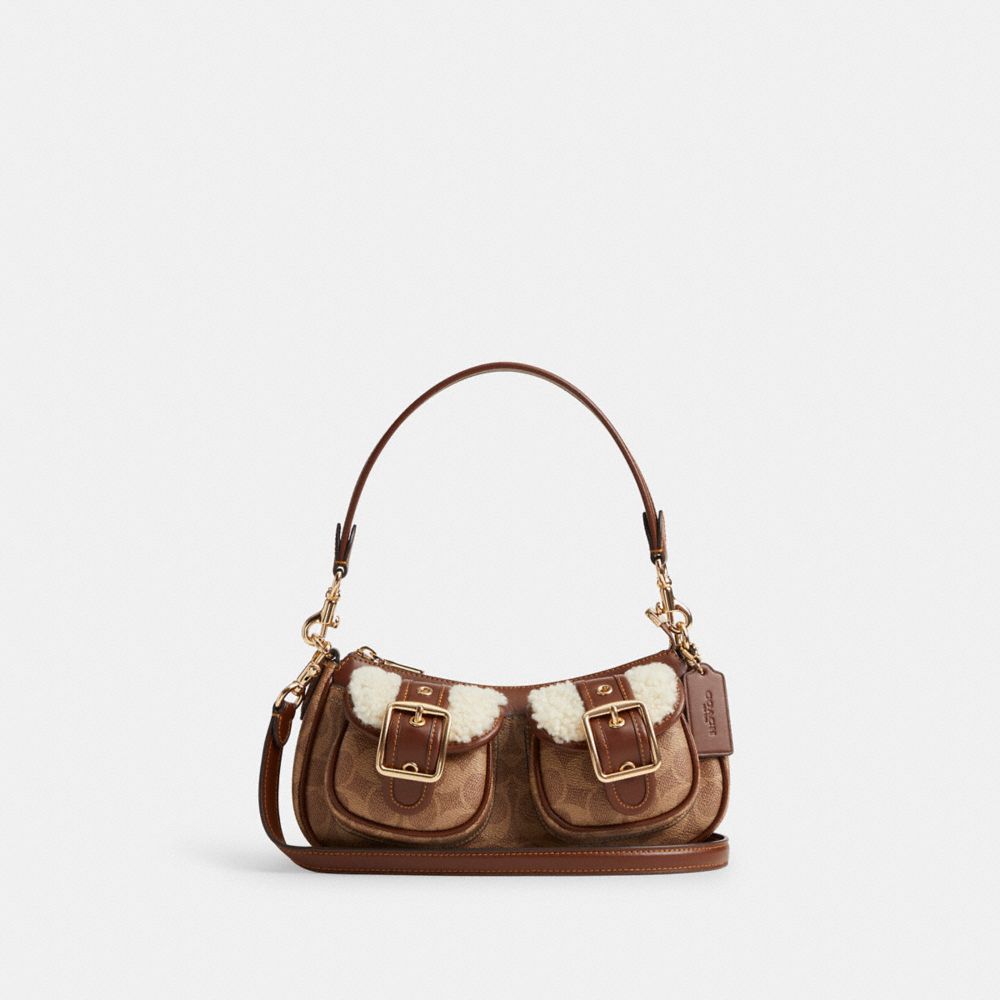 COACH CY658 Ashton Bag In Signature Canvas GOLD/TAN/NATURAL