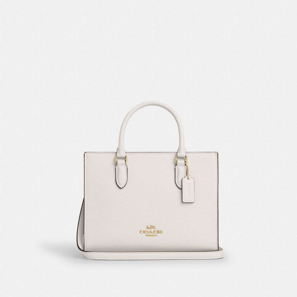 COACH CY668 Maggie Small Tote Bag GOLD/CHALK