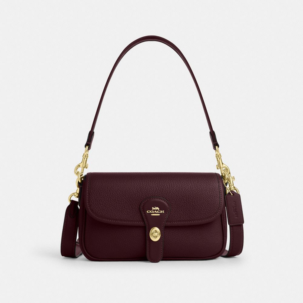Hadley Shoulder Bag - CY683 - Gold/Merlot