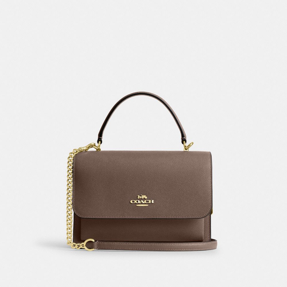 COACH CY686 Klare Top Handle Bag GOLD/DARK STONE