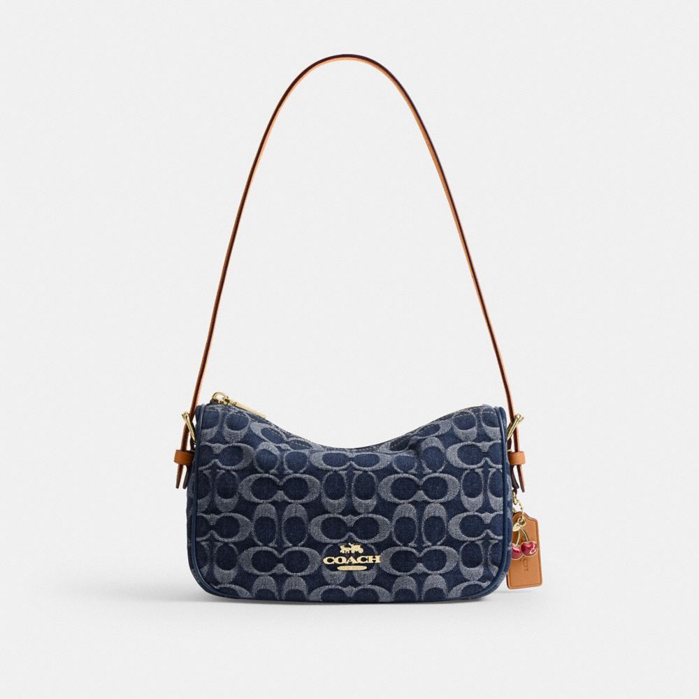 COACH CY701 Kailey Shoulder Bag In Signature Denim GOLD/DEN GOLD/NATURAL