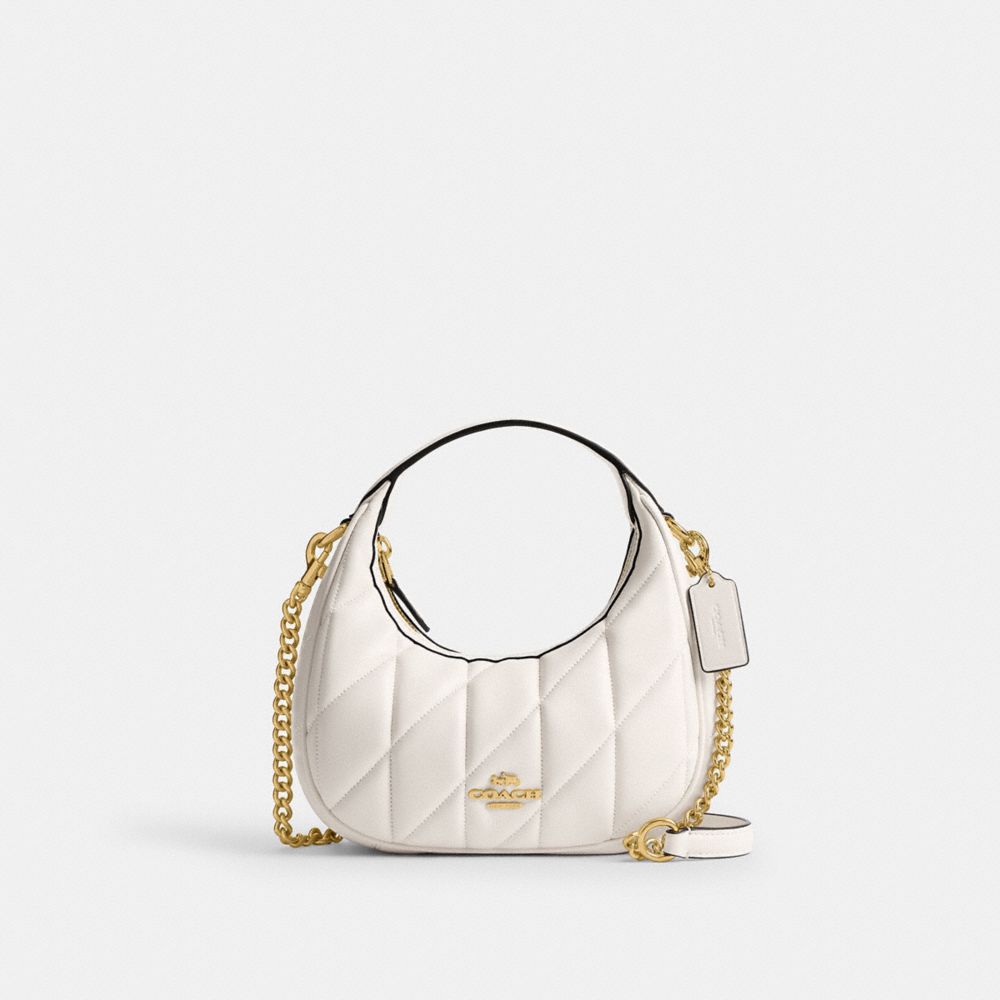 COACH CY710 Carmen Mini Crossbody Bag With Quilting GOLD/CHALK