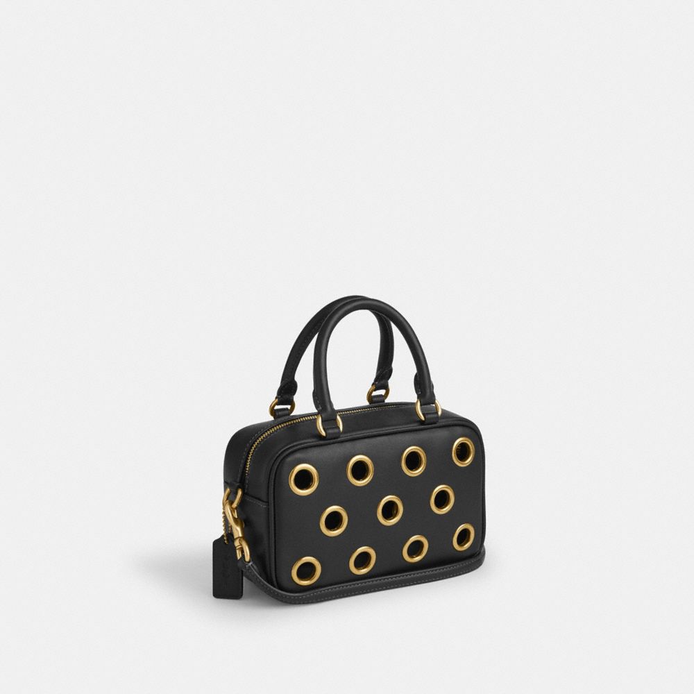Satchel Crossbody Bag With Grommets