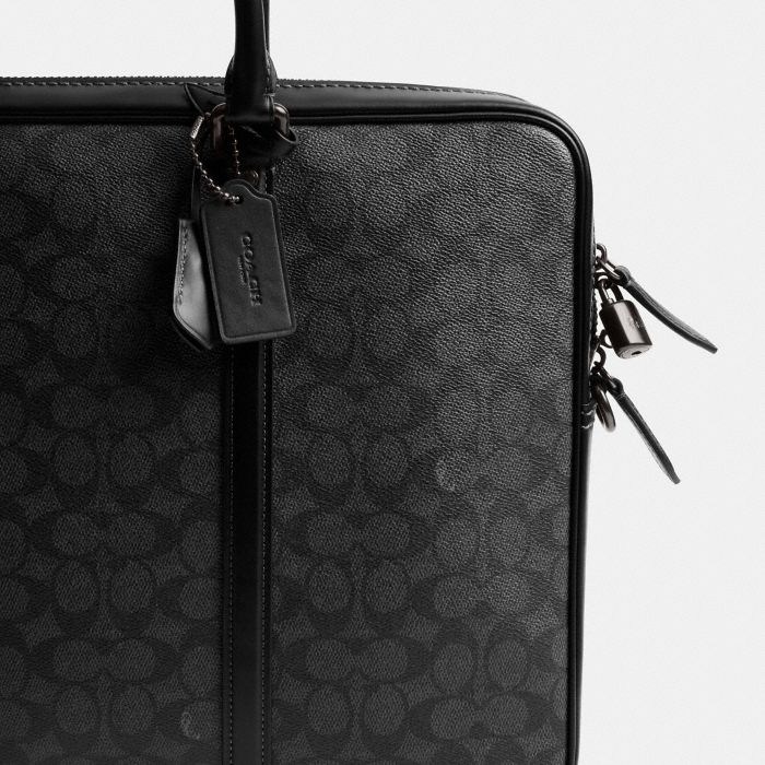 METROPOLITAN 經典SIGNATURE 帆布商務手袋| COACH 官方網站
