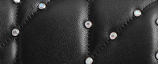 TABBY SHOULDER BAG 20 WITH PILLOW QUILTING AND CRYSTAL RIVETS