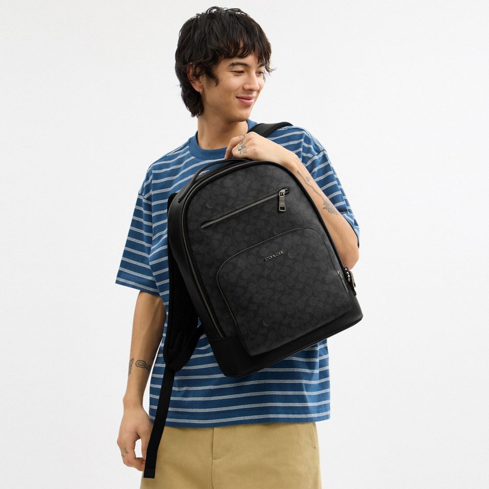 ETHAN BACKPACK IN SIGNATURE CANVAS