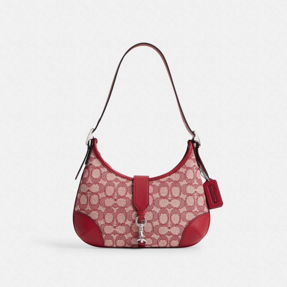 HAMPTONS HOBO BAG IN SIGNATURE TEXTILE JACQUARD