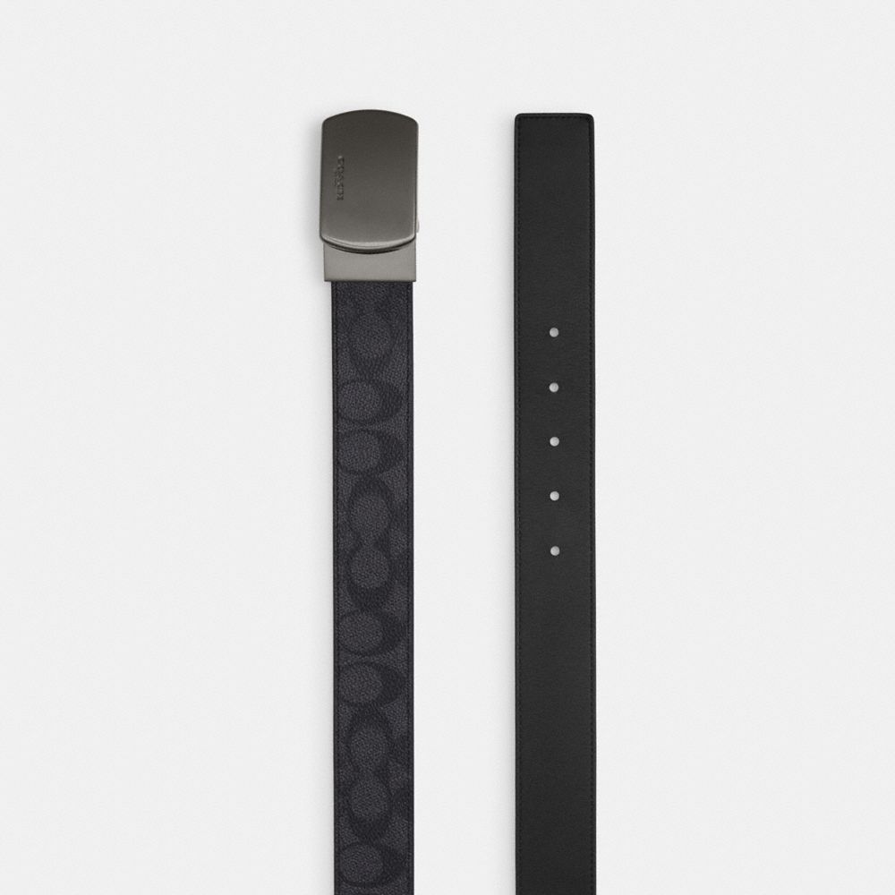 PLAQUE BUCKLE CUT-TO-SIZE REVERSIBLE BELT, 38MM