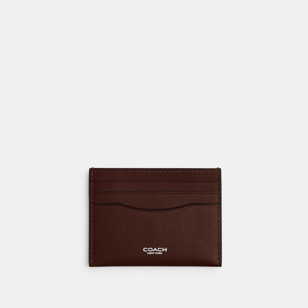 COACH&reg;,Card Case,Leather,Card Case,Logo,Casual,Maple