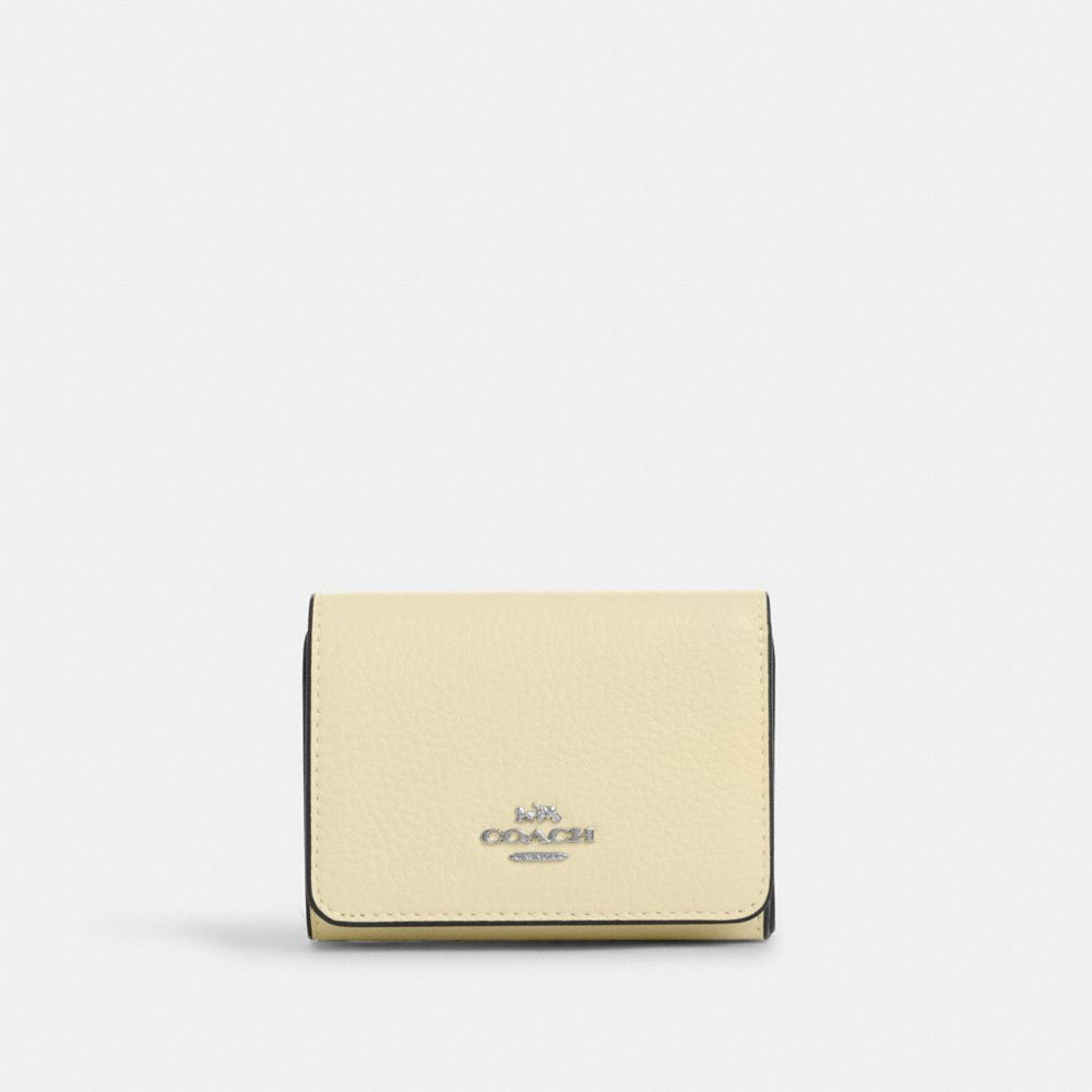Card Holder Wallet In Signature Canvas - CZ034 - Silver/Hay