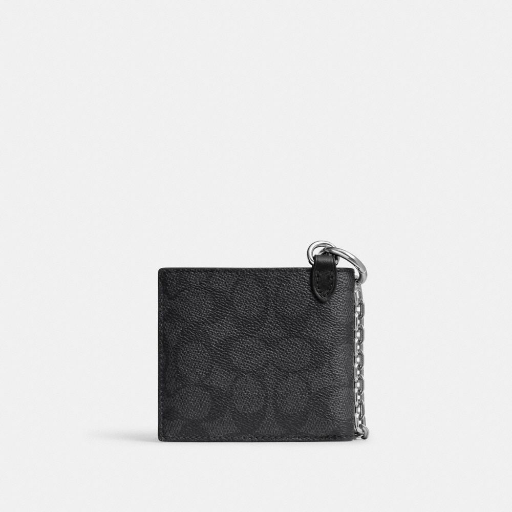 BILLFOLD WALLET WITH CHAIN IN SIGNATURE CANVAS
