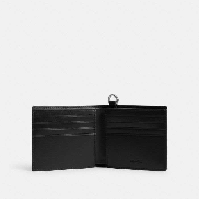 BILLFOLD WALLET WITH CHAIN IN SIGNATURE CANVAS