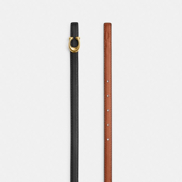 SCULPTED SIGNATURE BUCKLE REVERSIBLE BELT, 13MM