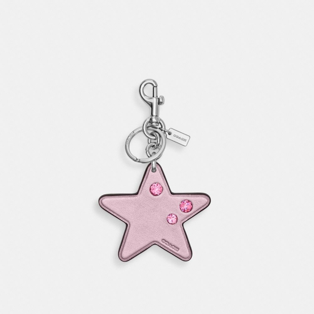 COACH CZ172 Star Bag Charm With Gems SILVER/METALLIC PINK