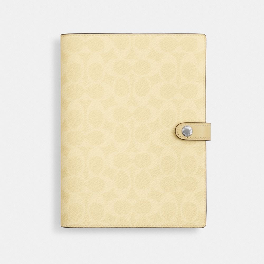 Notebook In Signature Canvas - CZ198 - Silver/Hay