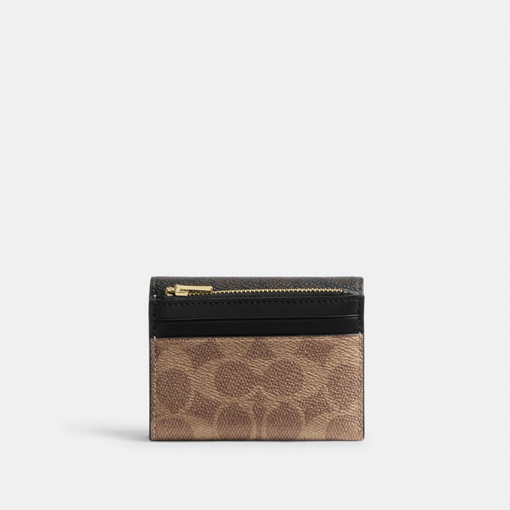 CARD HOLDER WALLET IN BLOCKED SIGNATURE CANVAS