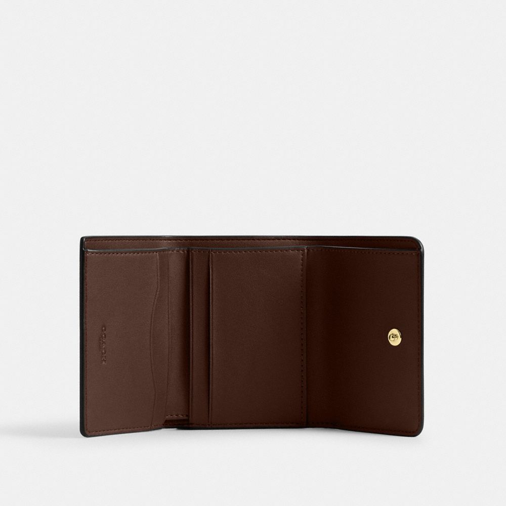 CARD HOLDER WALLET IN BLOCKED SIGNATURE CANVAS