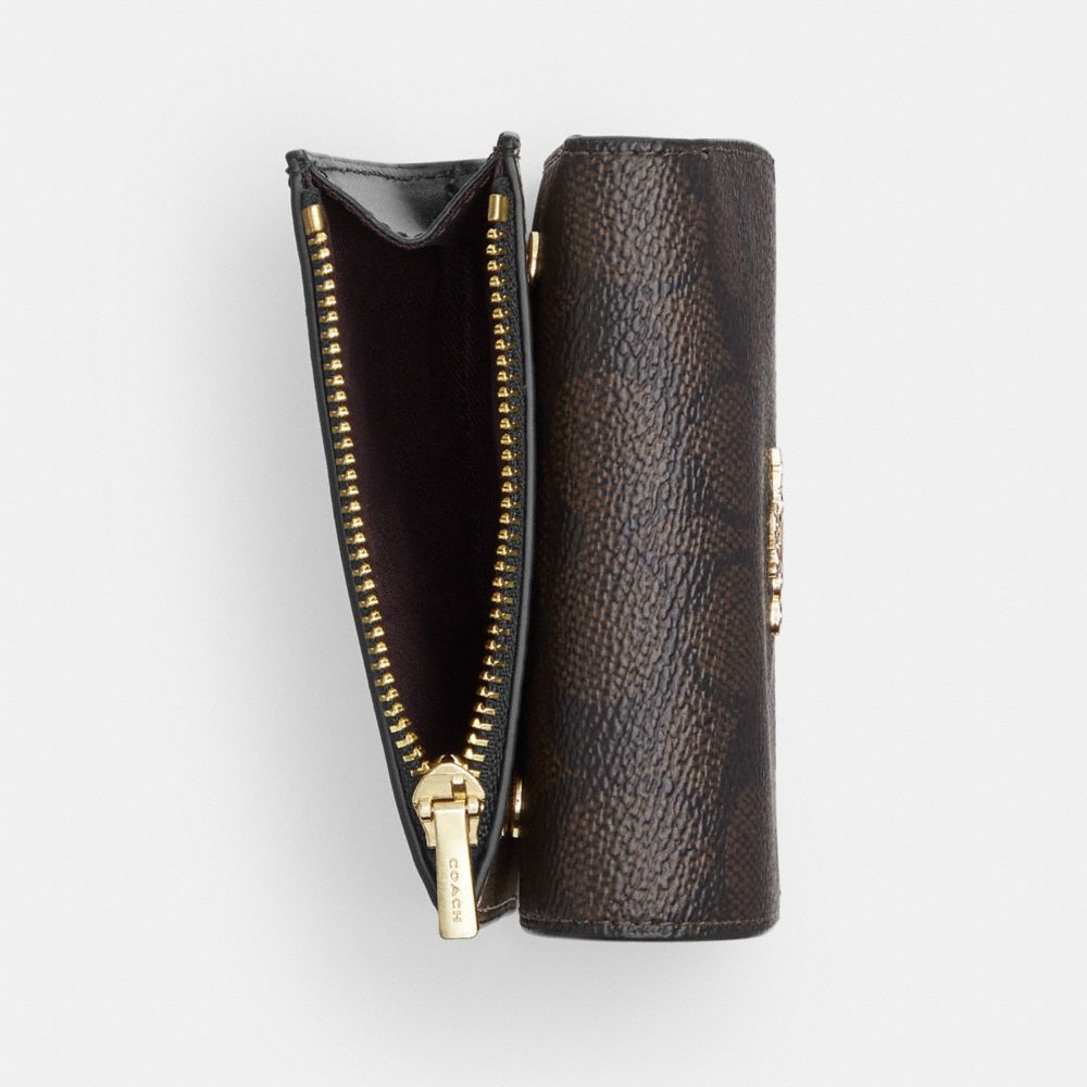 CARD HOLDER WALLET IN BLOCKED SIGNATURE CANVAS