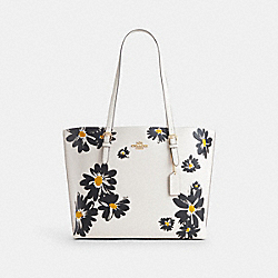 Mollie Tote Bag With Floral Print - CZ593 - Gold/Chalk Multi
