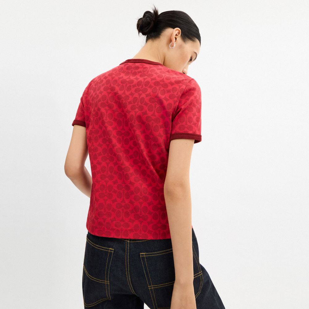 SIGNATURE RINGER T-SHIRT IN ORGANIC COTTON