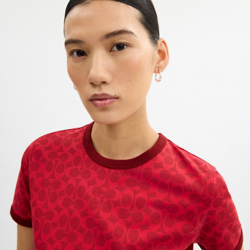 SIGNATURE RINGER T-SHIRT IN ORGANIC COTTON