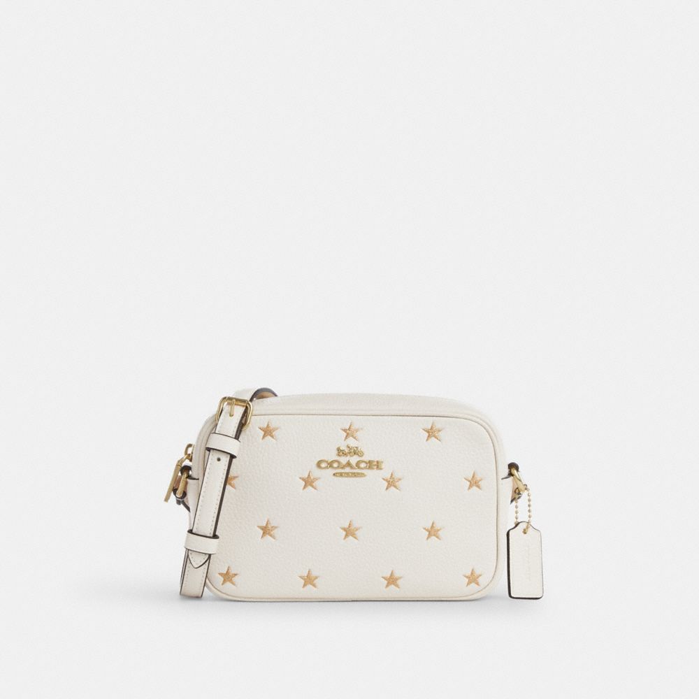 COACH CZ945 Mini Jamie Camera Bag With Star Print GOLD/CHALK MULTI