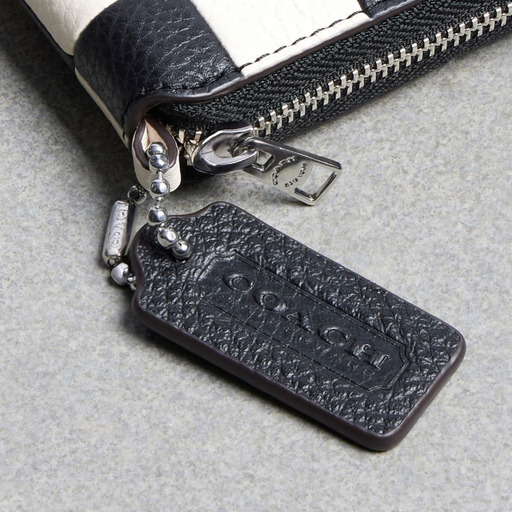 Zip Around Wallet In Checkerboard Upcrafted Leather