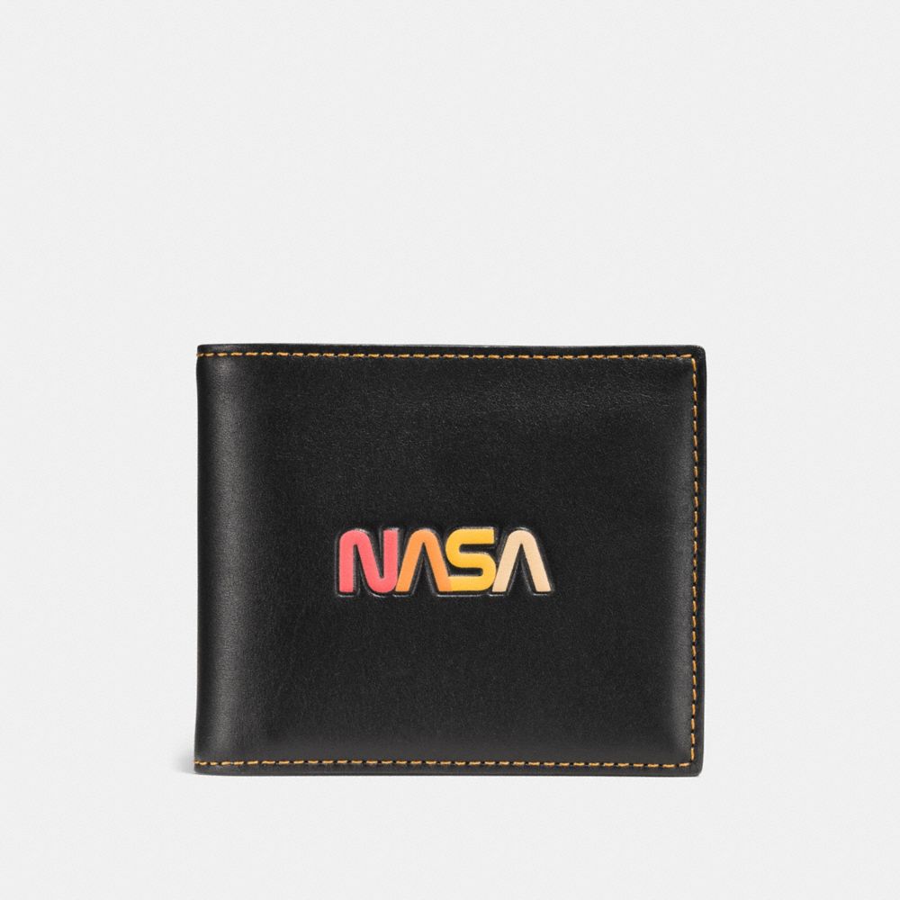 3-IN-1 WALLET WITH EMBOSSED SPACE - F10459 - BLACK