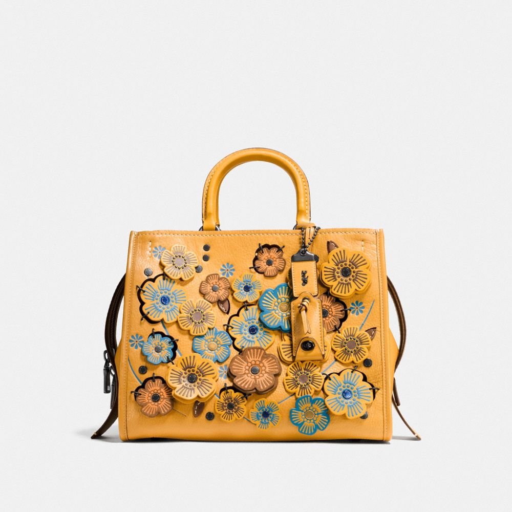 ROGUE WITH LINKED TEA ROSE - BP/GOLDENROD - COACH F10523