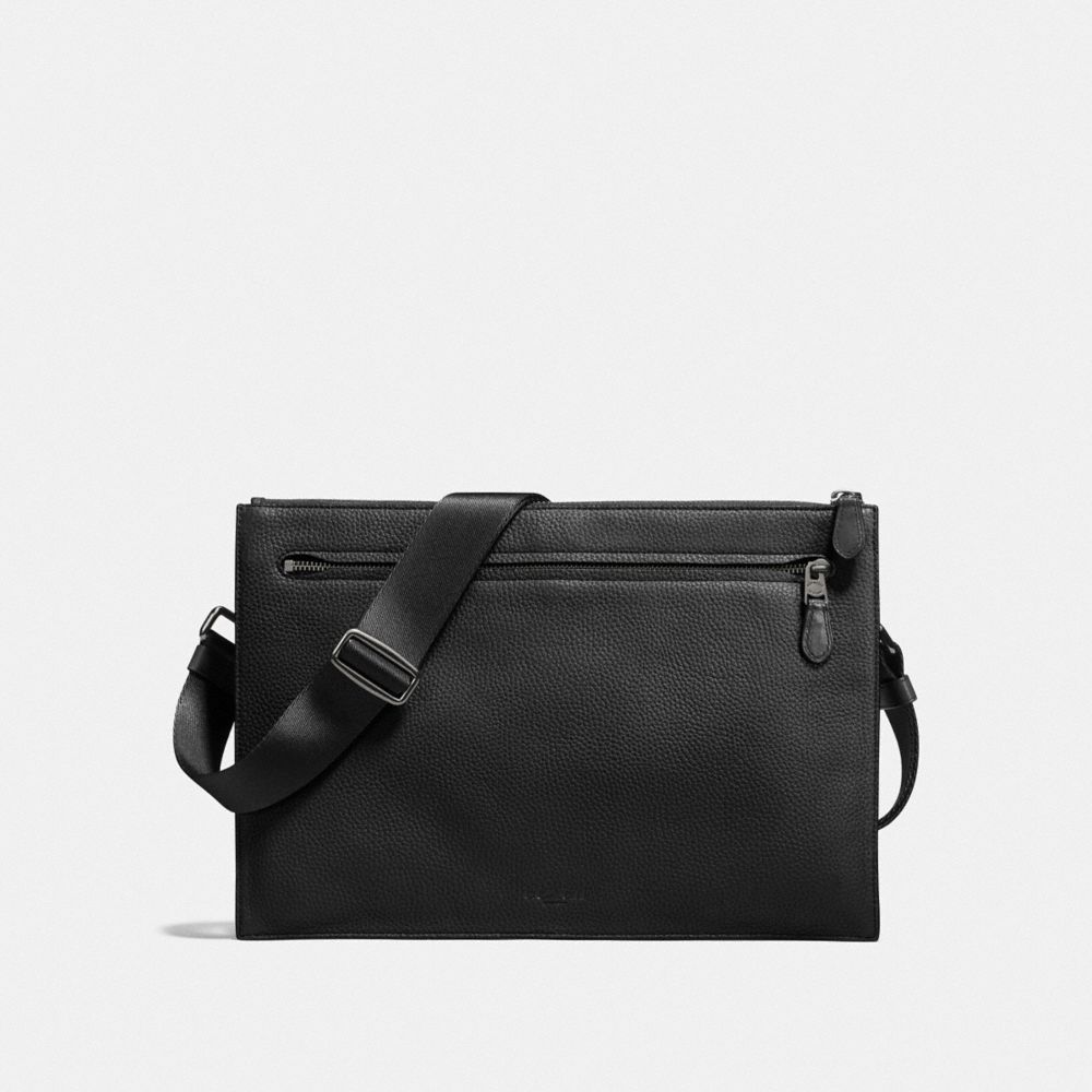 COACH F11039 - MANHATTAN CONVERTIBLE SLIM MESSENGER - QB/BLACK | COACH ...