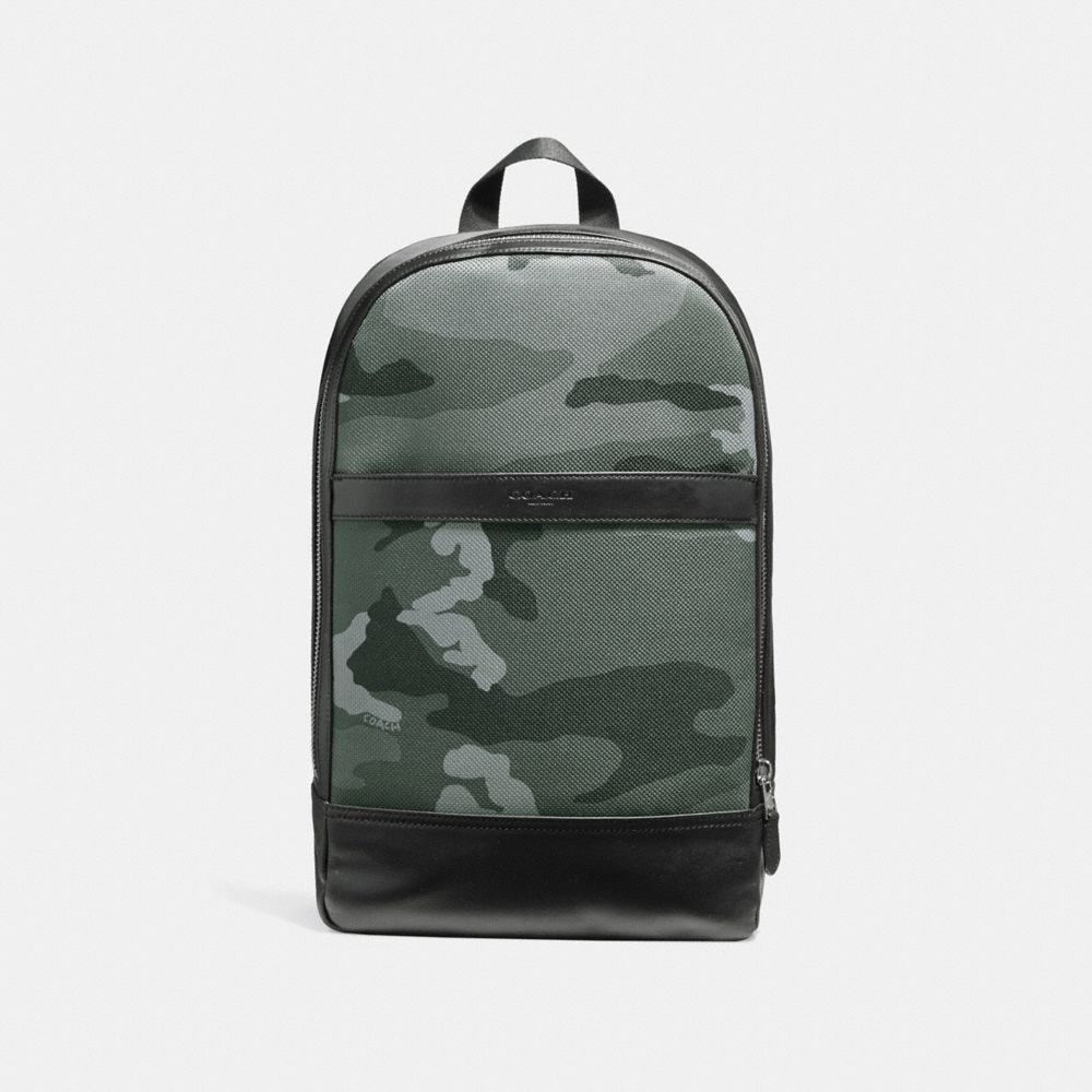 COACH F11252 CHARLES SLIM BACKPACK WITH CAMO PRINT NIMS6