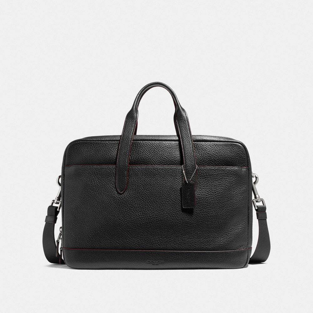 COACH f11312 HAMILTON COMMUTER NICKEL/BLACK/OXBLOOD