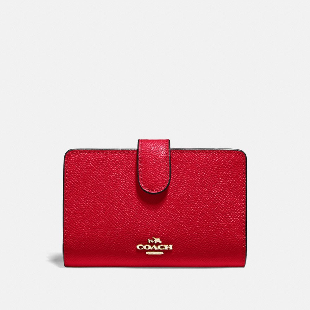 MEDIUM CORNER ZIP WALLET - IM/BRIGHT RED - COACH F11484