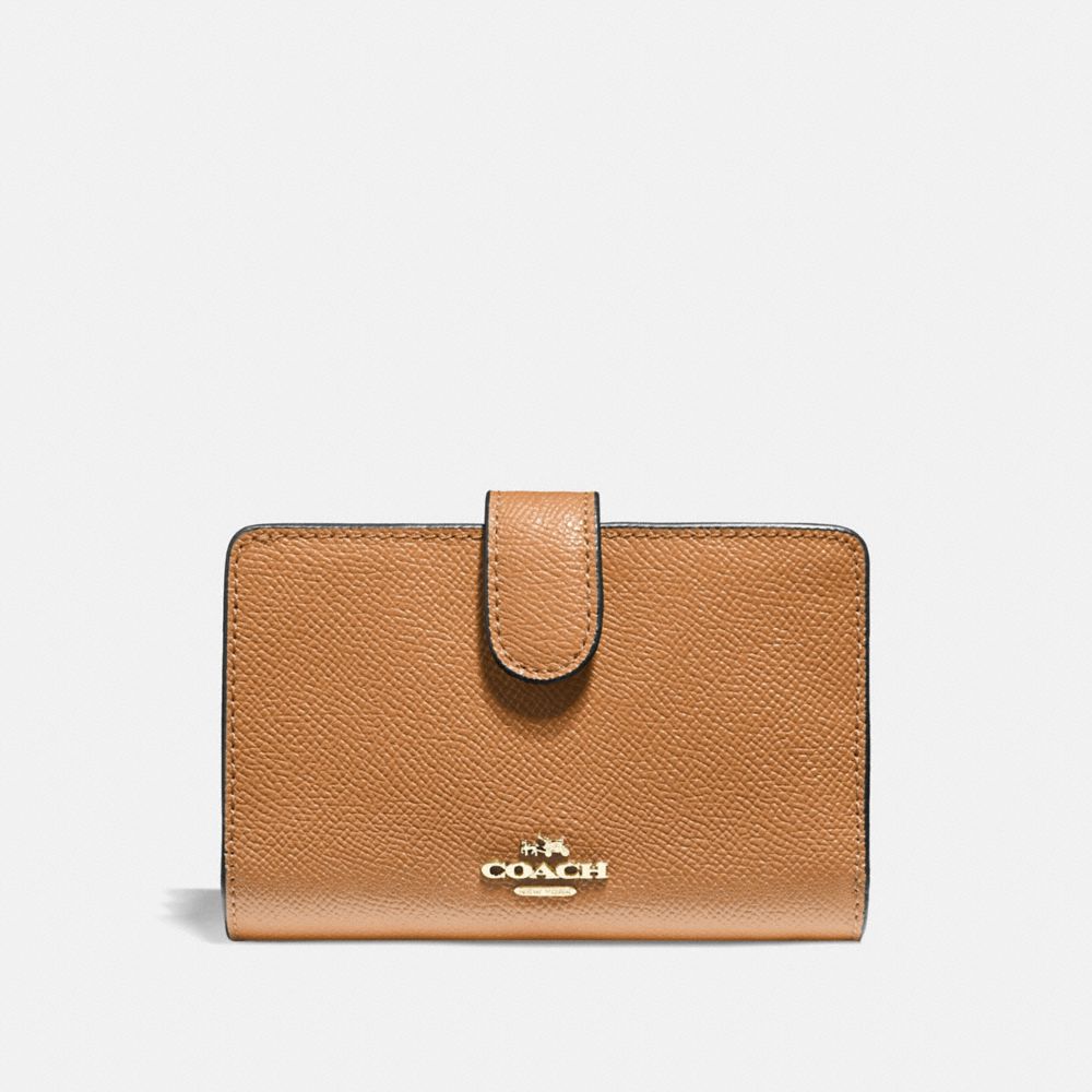 MEDIUM CORNER ZIP WALLET - LIGHT SADDLE/LIGHT GOLD - COACH F11484