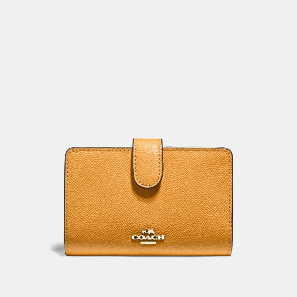 COACH F11484 Medium Corner Zip Wallet GOLDENROD/LIGHT GOLD