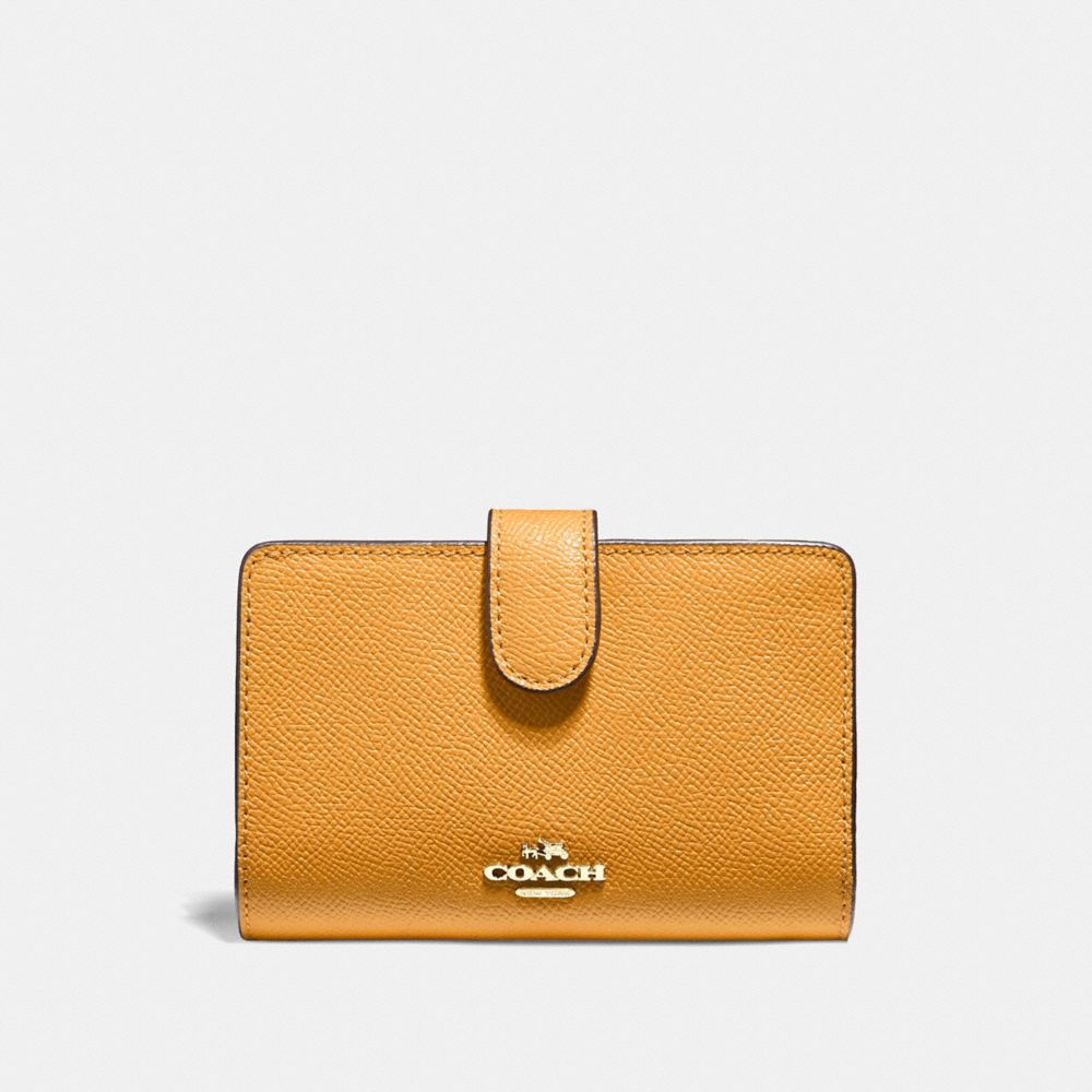 COACH F11484 Medium Corner Zip Wallet GOLDENROD/LIGHT GOLD