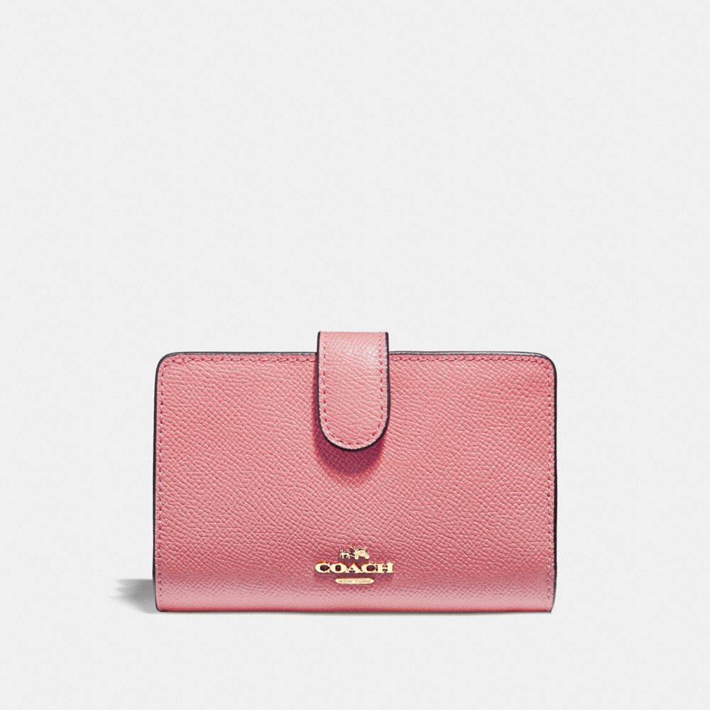 MEDIUM CORNER ZIP WALLET - VINTAGE PINK/IMITATION GOLD - COACH F11484