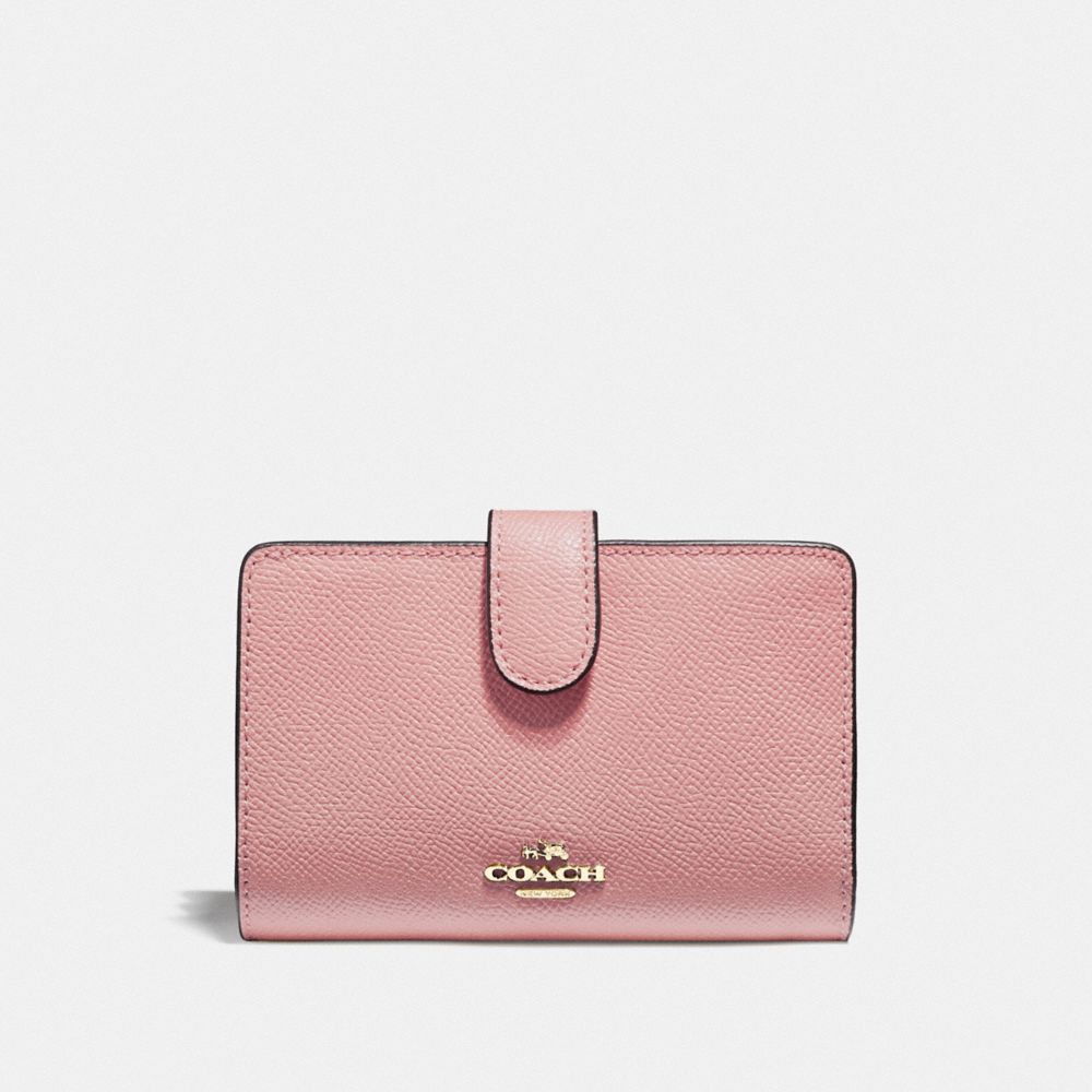 MEDIUM CORNER ZIP WALLET - F11484 - IM/PINK PETAL