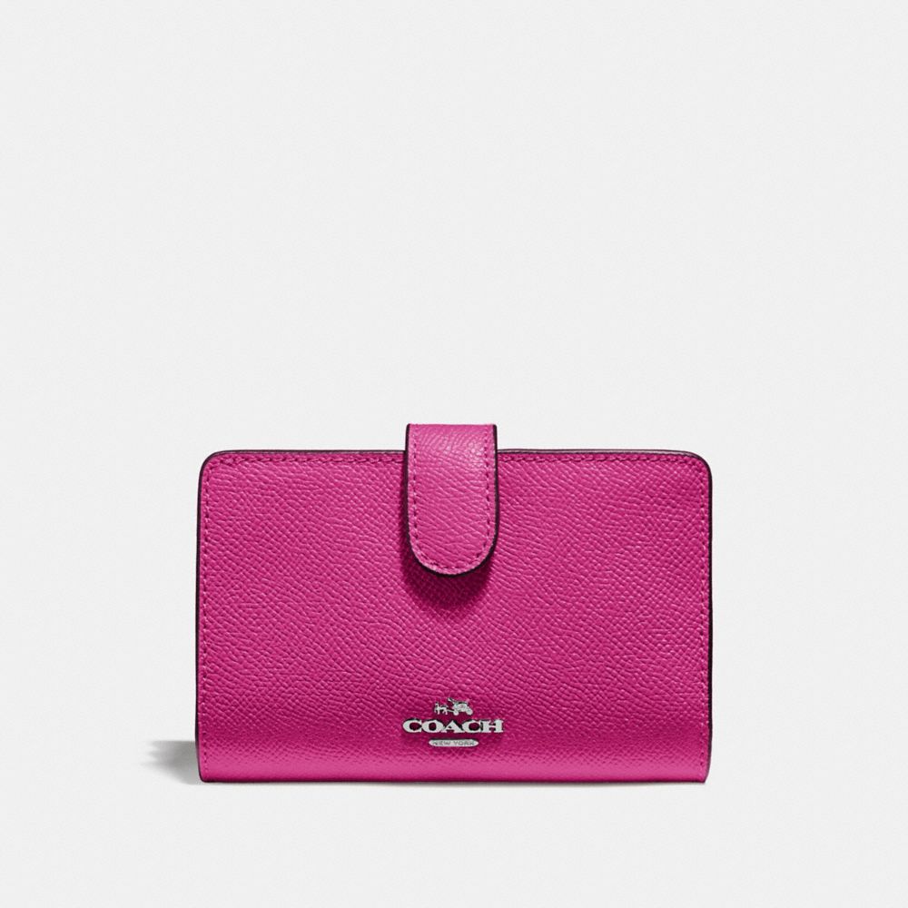 MEDIUM CORNER ZIP WALLET - CERISE/SILVER - COACH F11484