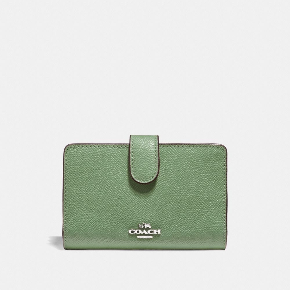 COACH MEDIUM CORNER ZIP WALLET - CLOVER/SILVER - f11484