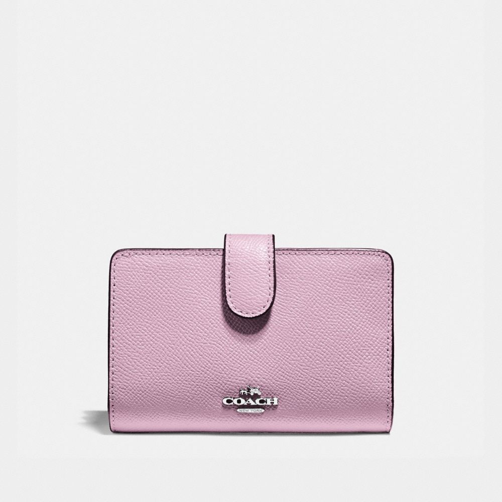 COACH MEDIUM CORNER ZIP WALLET - LILAC/SILVER - F11484