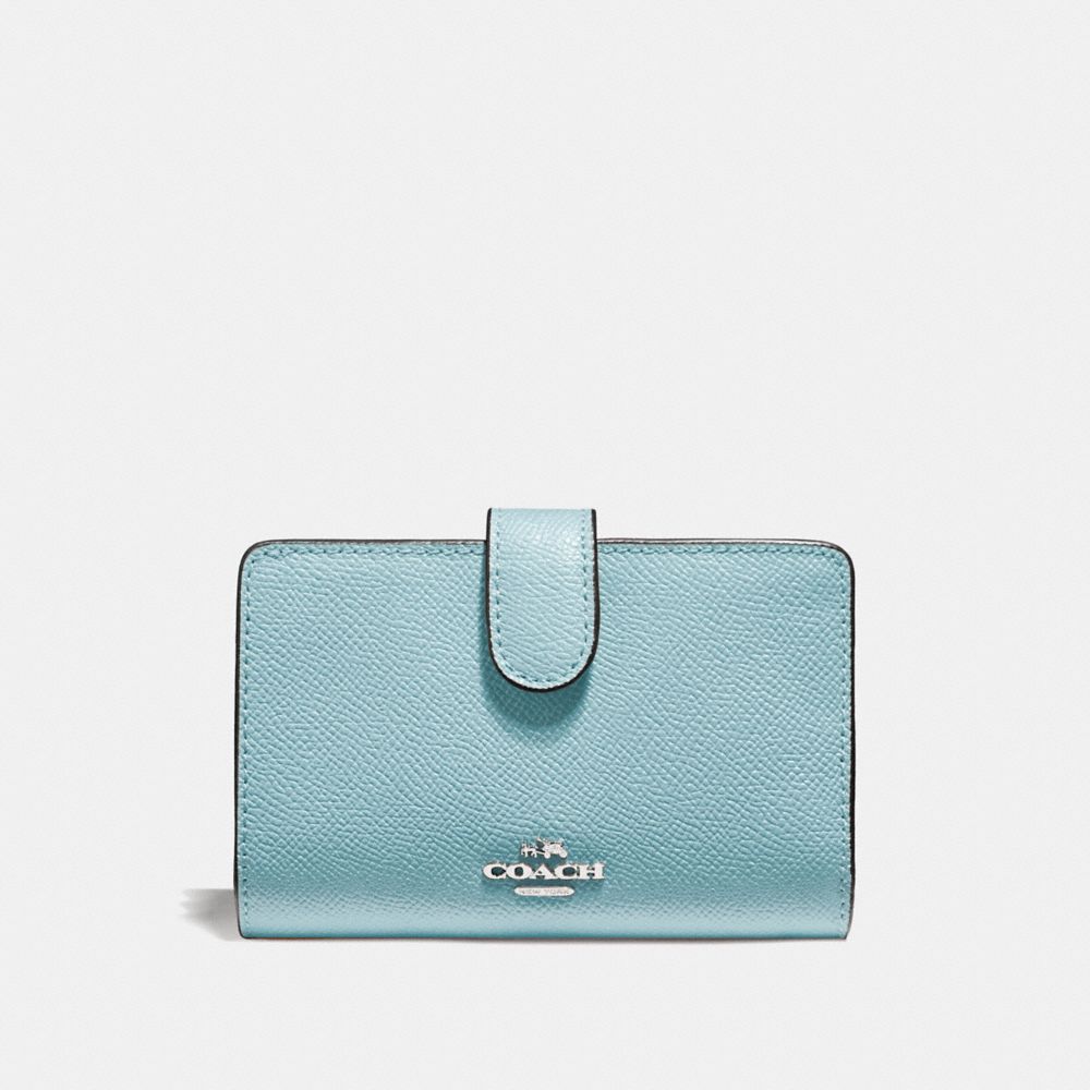 COACH MEDIUM CORNER ZIP WALLET - CLOUD/SILVER - F11484