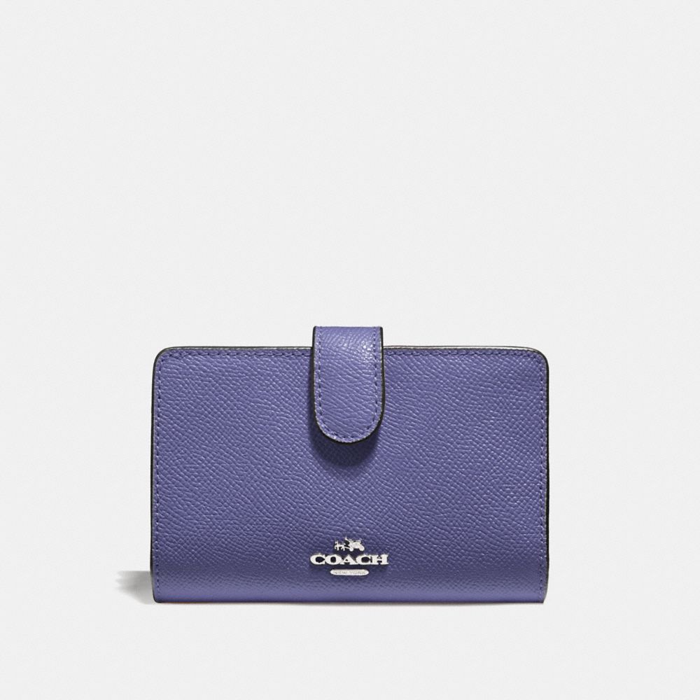 COACH MEDIUM CORNER ZIP WALLET - LIGHT PURPLE/SILVER - F11484