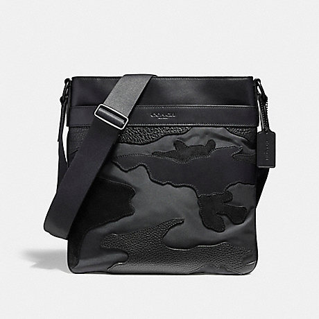 COACH CHARLES CROSSBODY IN BLACKOUT MIXED MATERIALS - MATTE BLACK/BLACK - f11588