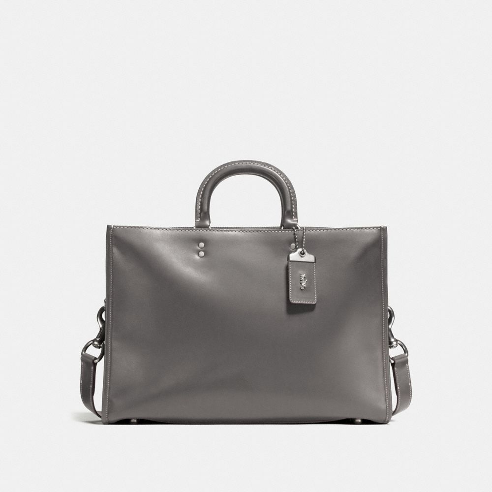 COACH ROGUE BRIEF - HEATHER GREY/BLACK COPPER FINISH - F11647