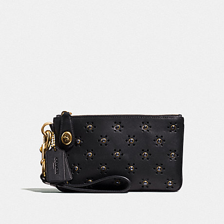 COACH TURNLOCK WRISTLET 21 WITH WHIPSTITCH EYELET - OL/BLACK - F11749