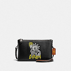 KEITH HARING LYLA CROSSBODY - F11771 - BLACK/BLACK ANTIQUE NICKEL