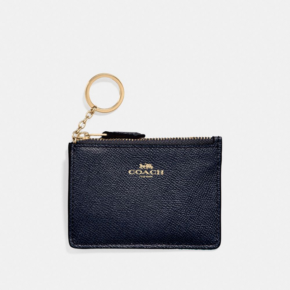 COACH MINI SKINNY ID CASE - MIDNIGHT/LIGHT GOLD - F11836