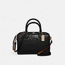 MINI BENNETT SATCHEL - f11920 - LIGHT GOLD/BLACK