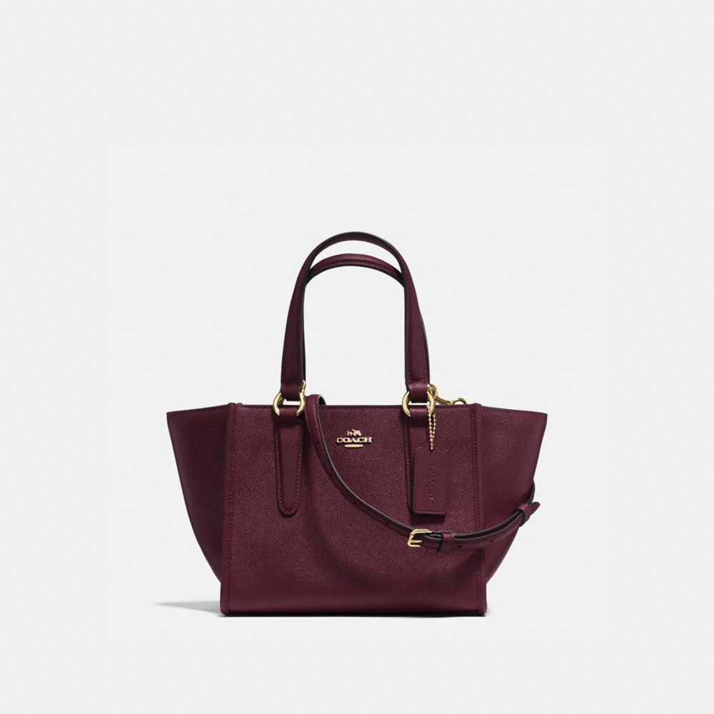 CROSBY CARRYALL 21 IN CROSSGRAIN LEATHER - f11925 - LIGHT GOLD/OXBLOOD 1